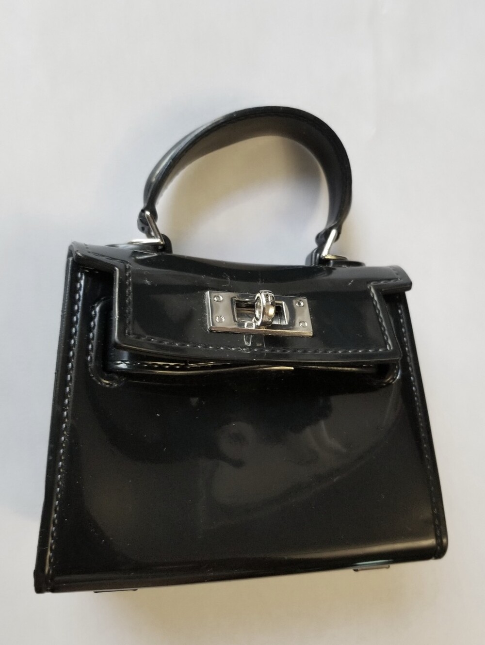❗Little Girl Mirco Mini Kelly Style Bag Black with Silver Hardware❗